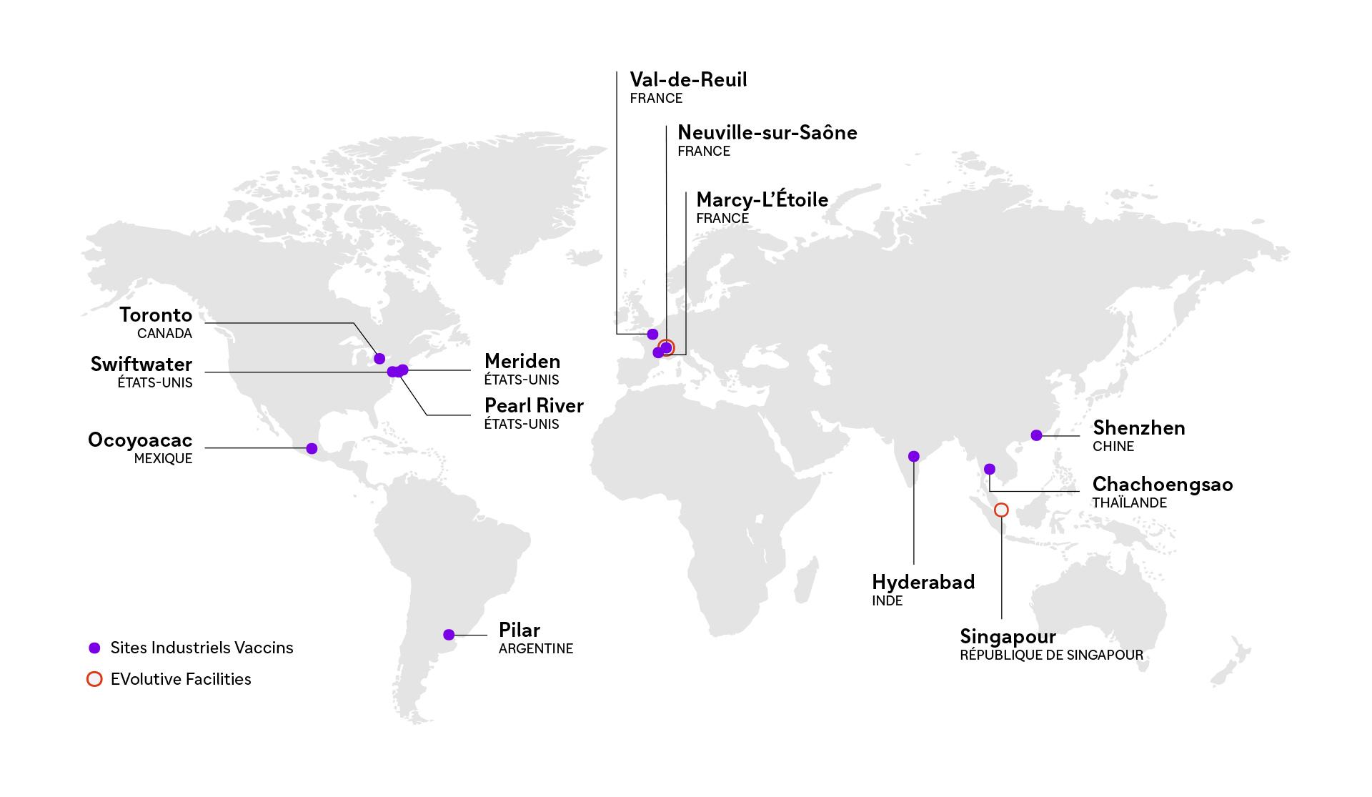 Nos sites de production dans le monde