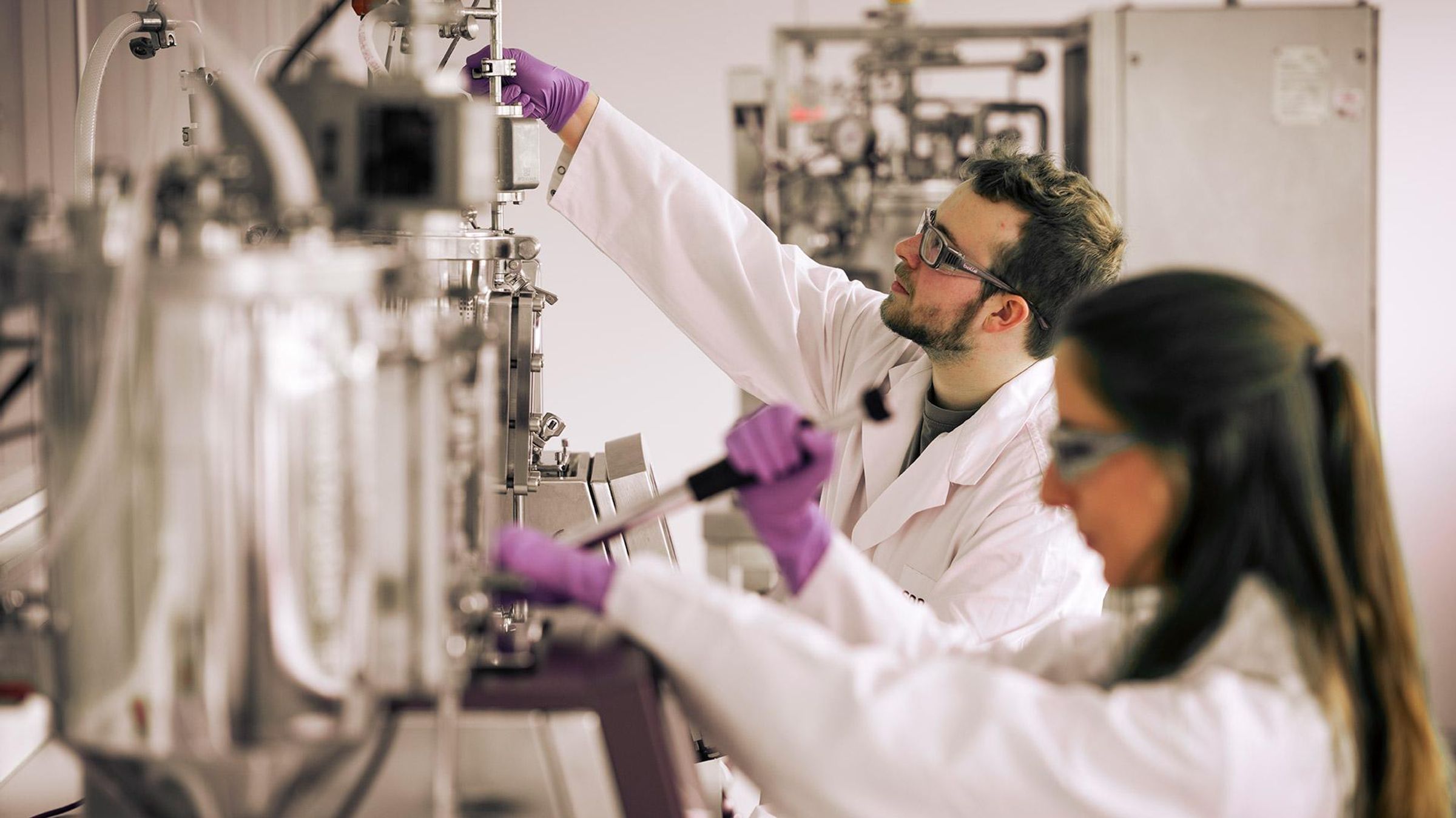 L-R: Matthias De Langhe and  Maria Conde, Associate Scientists • LMR Ghent – Nanobody Research Platform CMC, Belgium